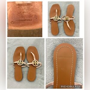 Tory Burch light pink and Gold Women's mini miller Sandals